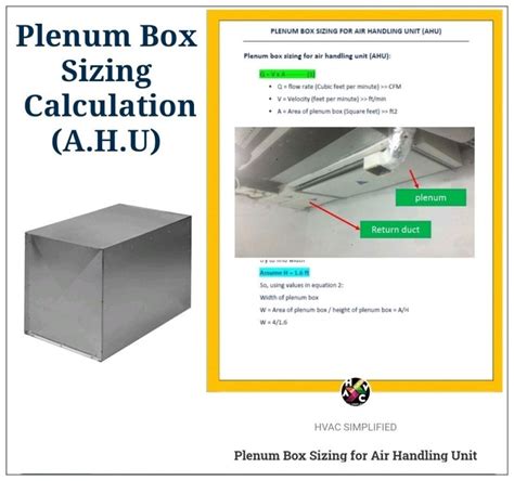 hvac plenum box size